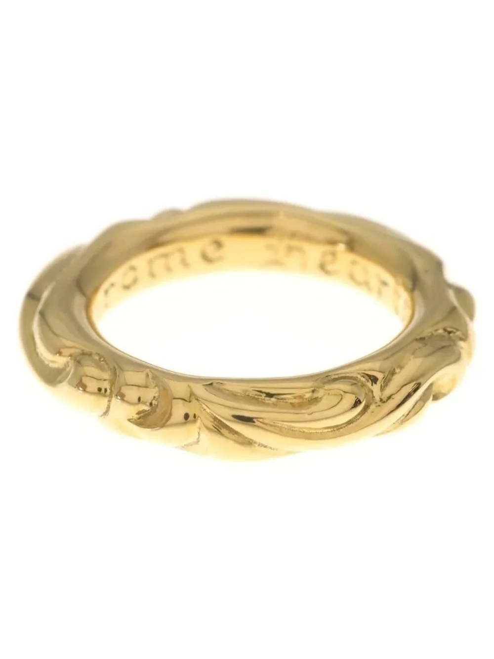 Chrome Hearts 22k Scrl Band Scroll Ring Gold
